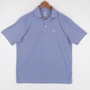 Rhoback Polo Shirt Mens L Blue The Dont Mess With Texas Print Short Sleeve